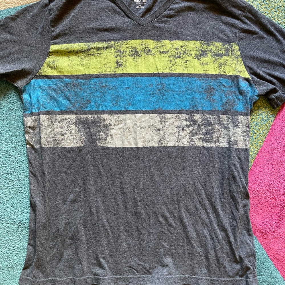 Striped V-Neck T-Shirt